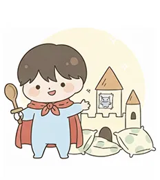 「マンマ」「ブーブー」などの一語文を話す