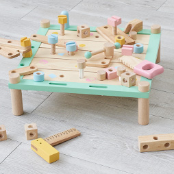 3歳ランキング1位3歳の子どもが夢中で作って遊ぶ大工さん遊びの木のおもちゃカーペンターテーブルソフトカラー