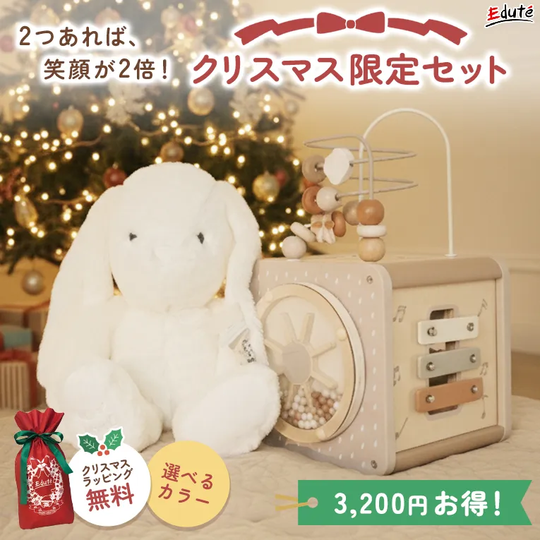 クリスマス限定セット【ぬいぐるみM+アクティビティキューブ】
