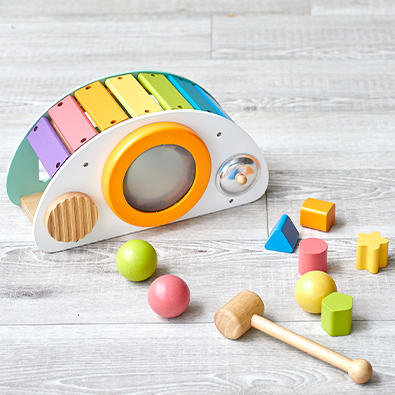 1歳の赤ちゃんが握りやすい楽器おもちゃセット