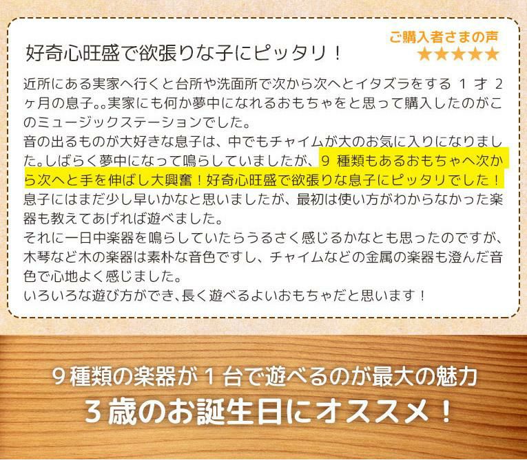 木のおもちゃの音の鳴るおもちゃならミュージックステーション 通販 3歳プレゼントにおすすめ