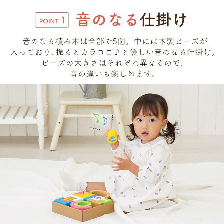 【名入れパーツもう一つプレゼント】 SOUNDブロックスLarge （シャーベット） ＜ 10ヶ月 1歳 2歳＞ Edute(エデュテ）